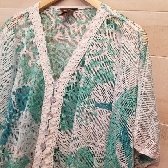 {M} Multiples Swim Cover Women's White Teal - Picture 5 of 8